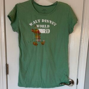 Disney Green T-Shirt with Plaid Character